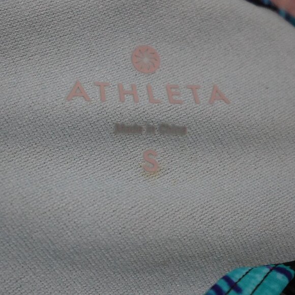 Athleta Bikini Top Women's Small Blue Adjustable Straps Buckle Padded Swimwear - Picture 2 of 8